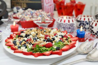 celebrate red white blue salad