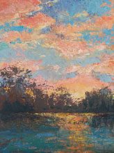 sharing McKeever Joan Evening Reflections Acrylic Palette Knife CMYK