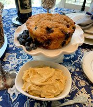 celebrate blueberry streusel cornbread